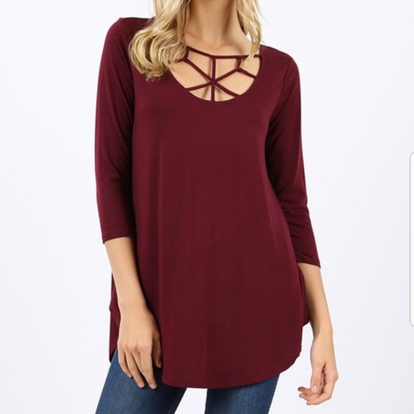 Zenana Outfitters Tops - !Lulu Detailed Top